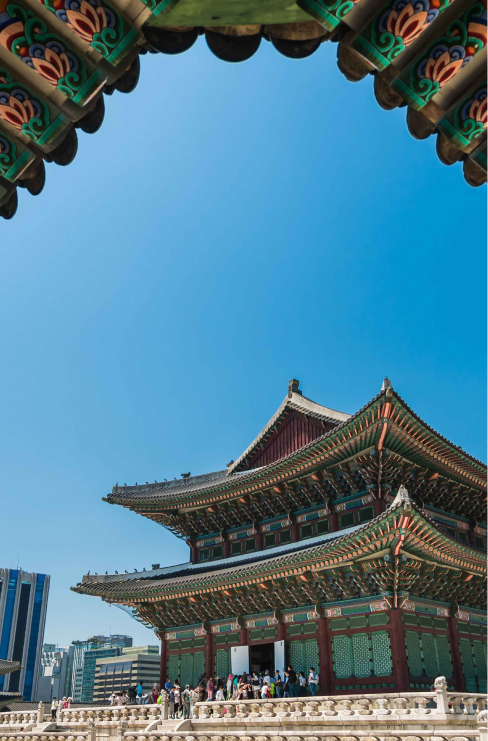 Gyeongbokgung Palace is Among Modern Building